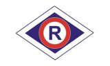 Litera R - symbolizująca policyjne służby ruchu drogowego